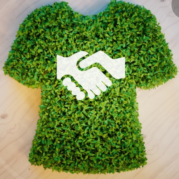 Iz Byer | Green Watercolor Sleeveless Career Top - Picture 7 of 7